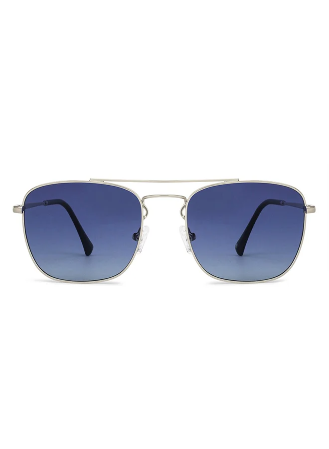 جون جاكوبس نظارات شمسية مربعة مستقطبة بإطار معدني كامل للرجال والنساء -  مم - فضي