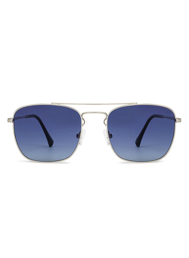 John Jacobs John Jacobs | Silver - Blue | Full Rim Square Stylish & Premium Sunglasses | JJ Tints | Polarized and 100% UV Protected | Men & Women | Medium | JJ S70019  - Image 2