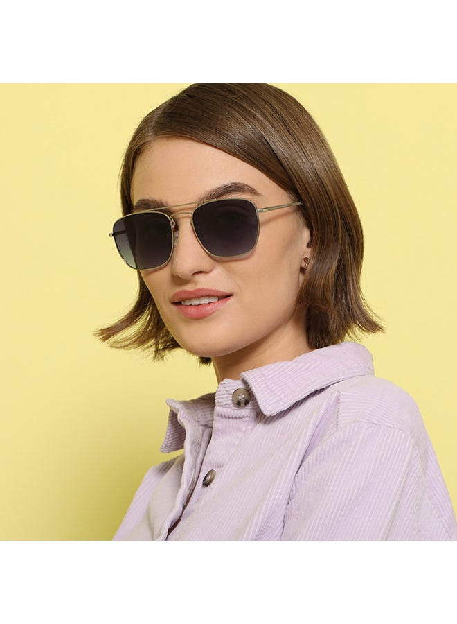 John Jacobs John Jacobs | Silver - Blue | Full Rim Square Stylish & Premium Sunglasses | JJ Tints | Polarized and 100% UV Protected | Men & Women | Medium | JJ S70019  - Image 4