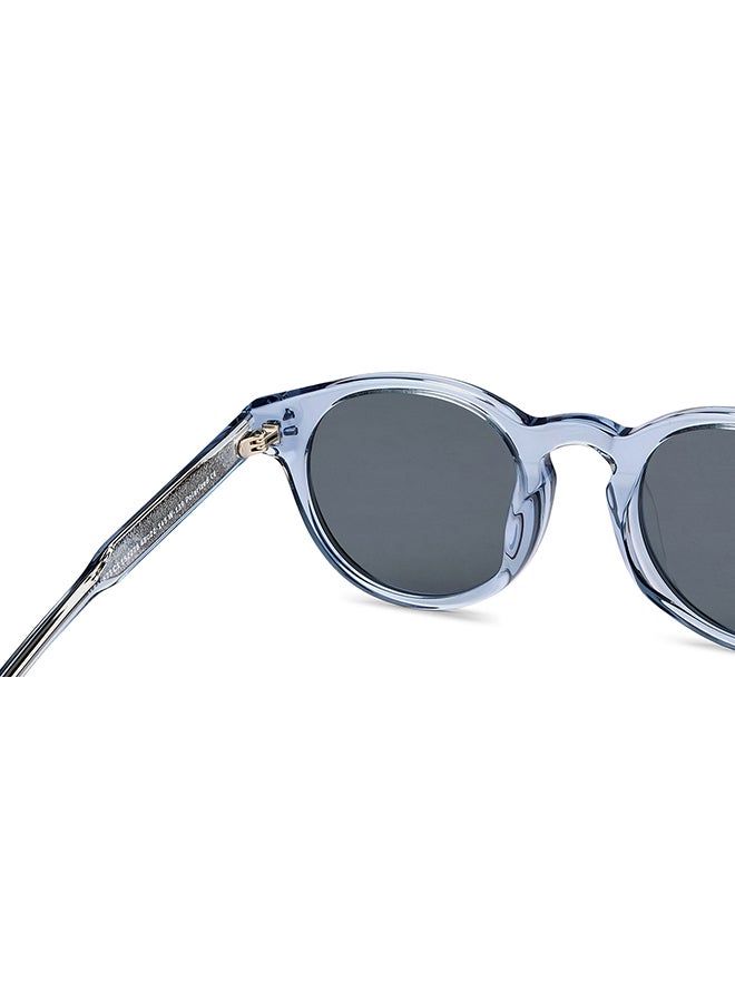 John Jacobs Full Rim Polarized Round Sunglasses For Men & Women - 48mm - Blue  - Image 4