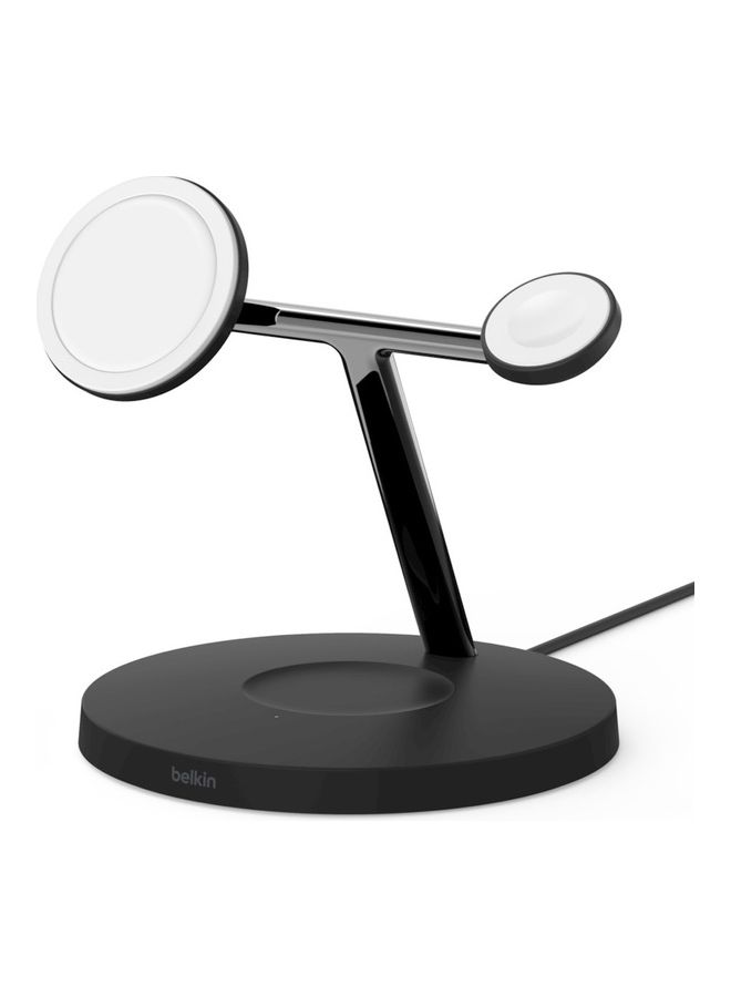 belkin Boost Charge Pro 3-In-1 Wireless Fast Charger With MagSafe Black - Image 2