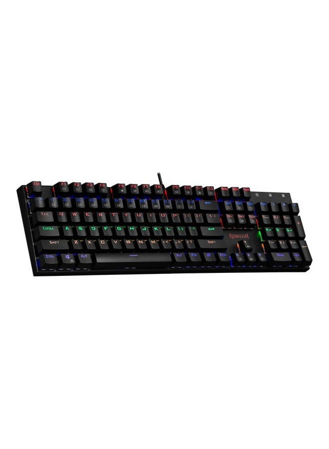 ريدراجون - لوحة مفاتيح K565R-1 روديرا ميكانيكية للألعاب بإضاءة خلفية بألوان قوس قزح ومفاتيح حمراء - Image 1