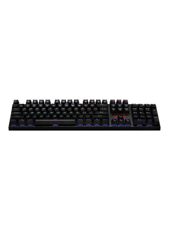 ريدراجون - لوحة مفاتيح K565R-1 روديرا ميكانيكية للألعاب بإضاءة خلفية بألوان قوس قزح ومفاتيح حمراء - Image 1