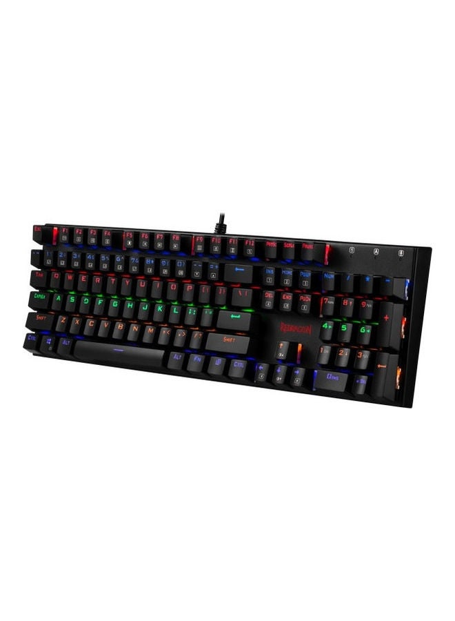 ريدراجون - لوحة مفاتيح K565R-1 روديرا ميكانيكية للألعاب بإضاءة خلفية بألوان قوس قزح ومفاتيح حمراء - Image 1
