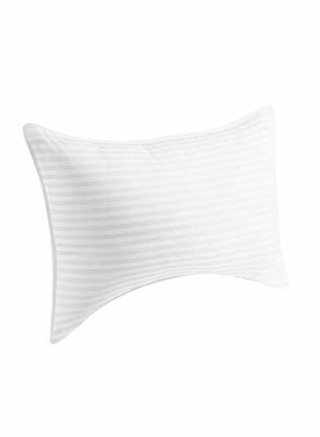 بنهيليغنز وسادة مريحة للفنادق بتصميم مخطّط مايكروفايبر أبيض 75x50سم