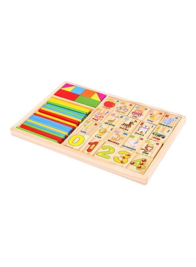 Kidle Wooden Multifunctional Learning Machine Counting Sticks Montessori Toy 22.5×15.5×1.3cm  - Image 1