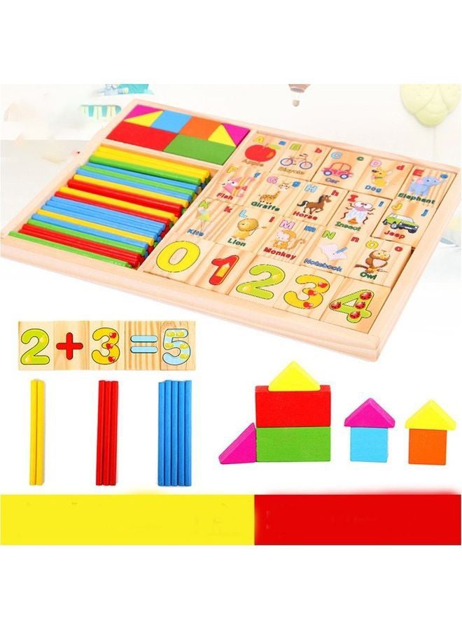 Kidle Wooden Multifunctional Learning Machine Counting Sticks Montessori Toy 22.5×15.5×1.3cm  - Image 3