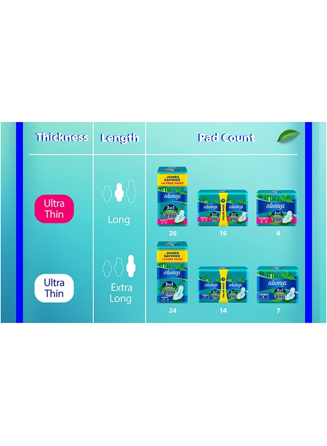 Always - Clean And Dry Ultra Thin, Sanitary Pads Long, 8 Pads - Image 1