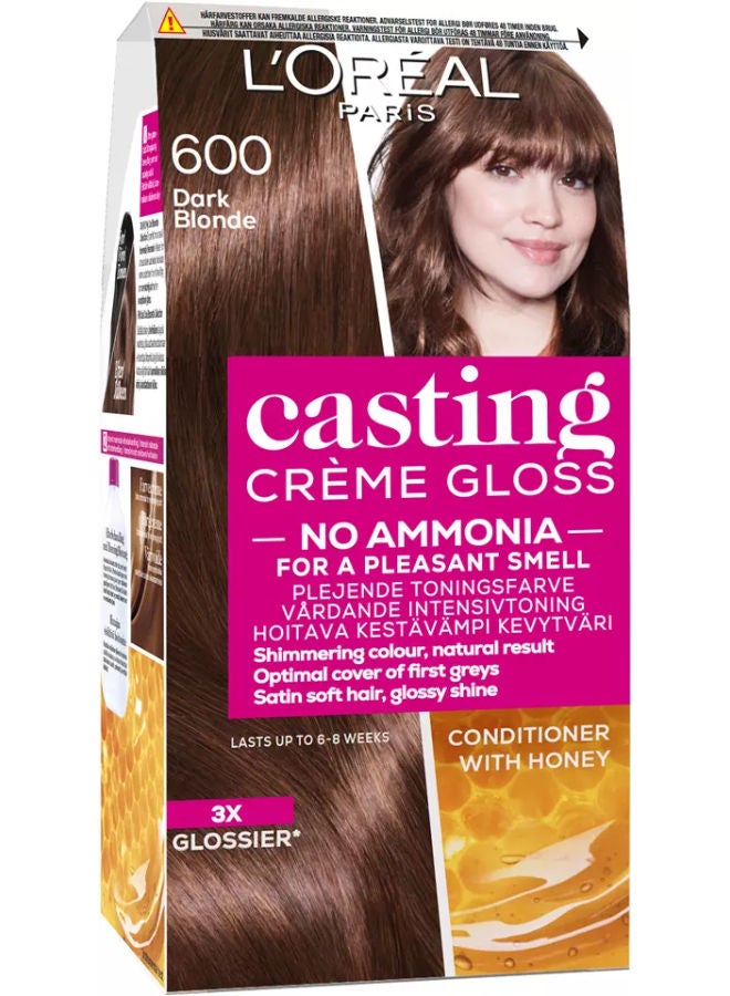 L'OREAL PARIS - Casting Creme Gloss 600 Dark Blonde 48+72+60ml - Image 1