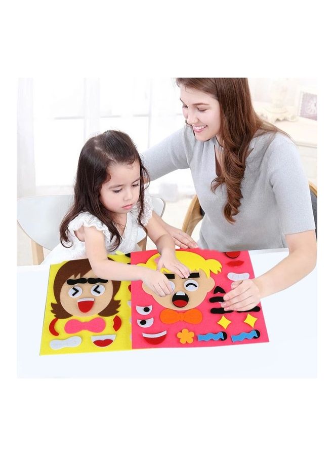 Kidle 4-Piece Parents And Kids Emoticon DIY Assembling Hangable Puzzles  - Image 4