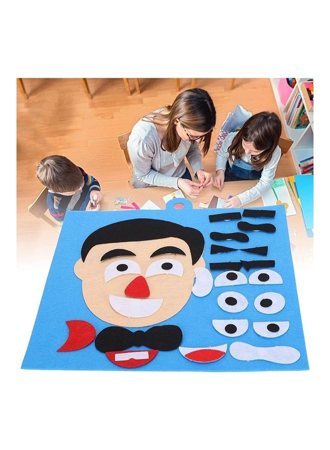 4-Piece Parents And Kids Emoticon DIY Assembling Hangable Puzzles