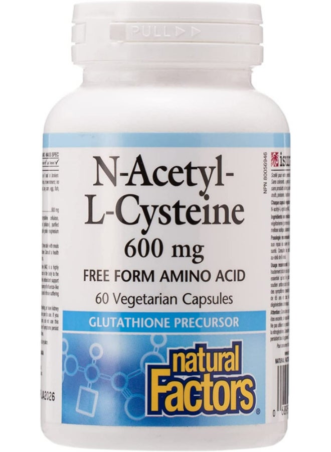 N-Acetyl-L-Cysteine Dietary Supplement 600 mg - 60 Capsules