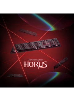 REDRAGON K618 Horus Wireless RGB Mechanical Keyboard, BT/2.4Ghz/Wired Tri-Mode Ultra-Thin Low Profile w/No-Lag Cordless Connection, Dedicated Media Control & Linear Red Switch, Black | K618-RGB  - Image 2