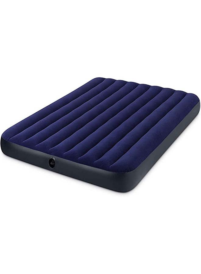 INTEX - Dura Beam Series Classic Downy Inflatable Airbed Combination Navy Blue/Black 137x191x25cm - Image 1