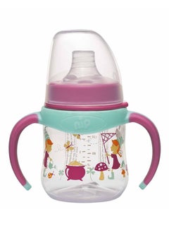 Wide-Neck Training Feeding Bottle, Soft Spout, PP, With Handle, For Girls, Elves Pink, 150 ML, 6M+ - v1658232658/N10987712A_2