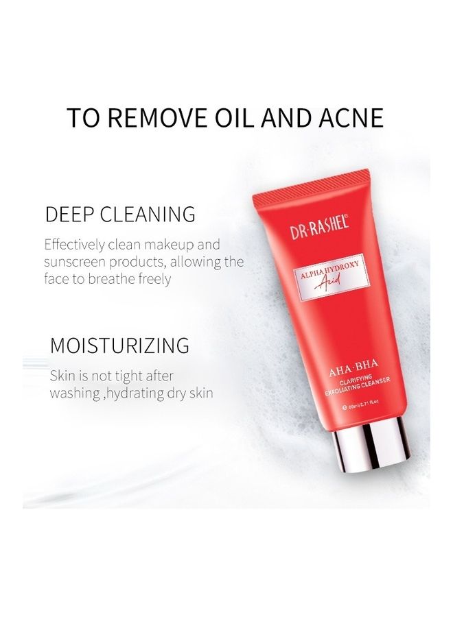 DR. RASHEL - Alpha Hydroxy Acid AHA-BHA Clarifying Exfoliating Cleanser Clear 80ml - Image 1