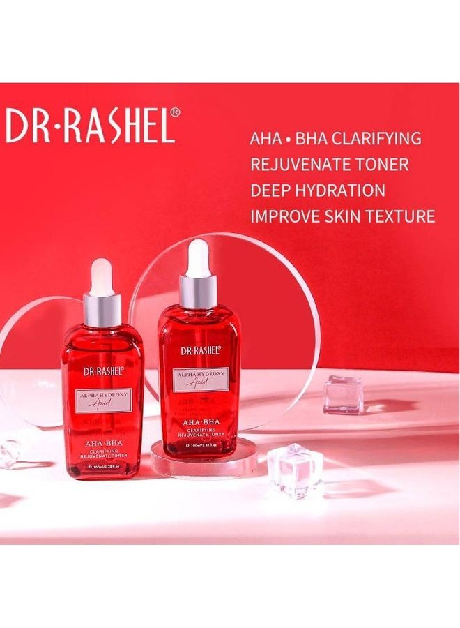 DR. RASHEL Alpha Hydroxy Acid AHA-BHA Clarifying Rejuvenate Toner Clear 100ml - Image 4