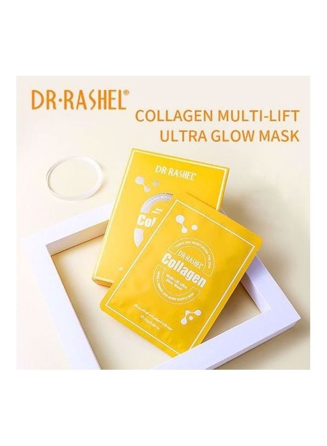 DR. RASHEL 5 Piece Collagen Multi-lift ultra glow mask White 125grams - Image 1