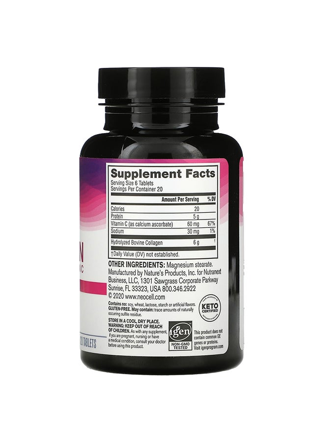 NEOCELL - Super Collagen+C Type 1 And 3 - 120 Tablets - Image 1