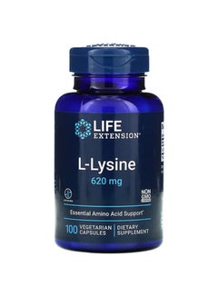 L-Lysine 620mg - 100 Vegetarian Capsules