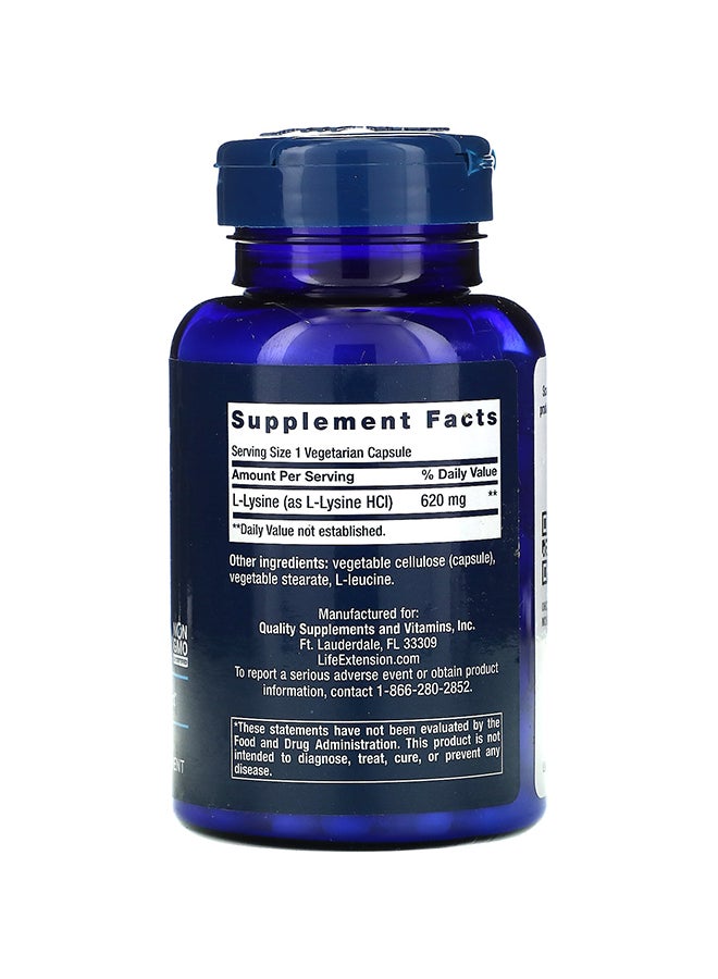 Life Extension - L-Lysine 620mg - 100 Vegetarian Capsules - Image 1