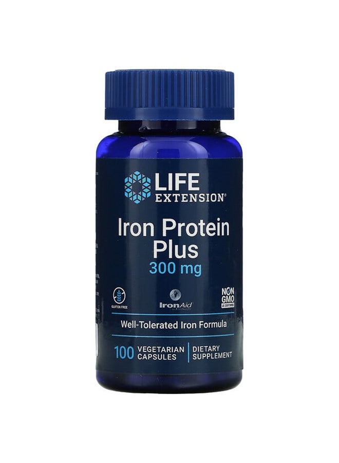 Life Extension Iron Protein Plus 300 mg - 100 Capsules - Image 1