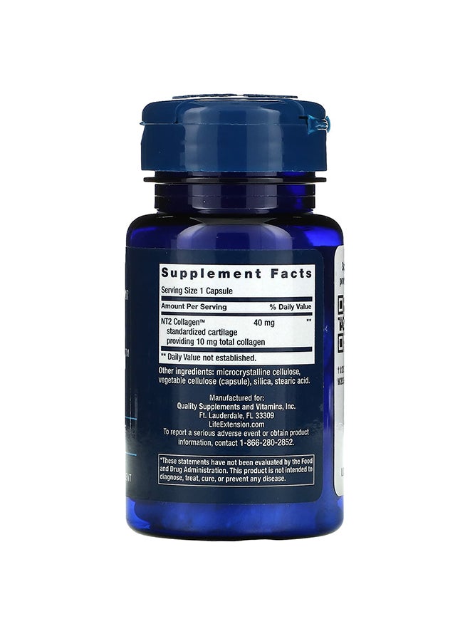 Life Extension - NT2 Collagen Dietary Supplement - 60 Small Capsules - Image 1