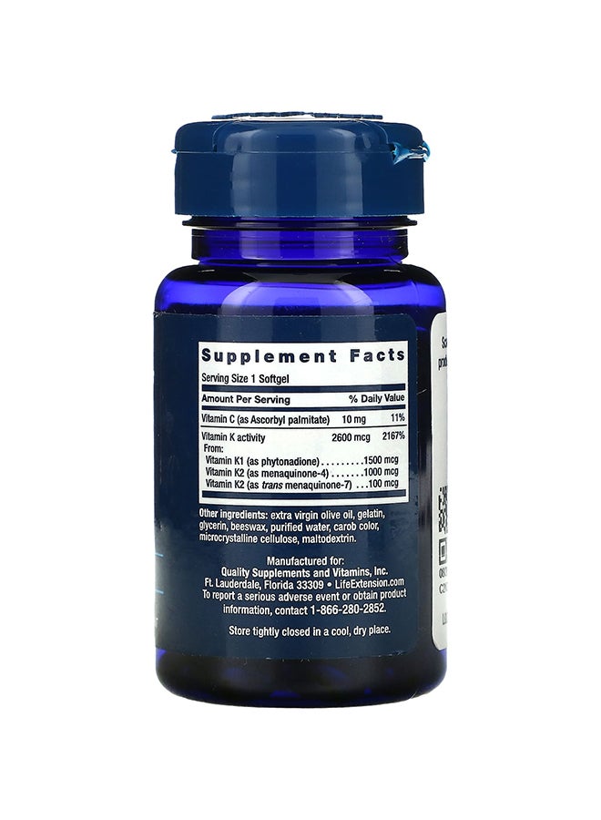 Life Extension Super K Dietary Supplement - 90 Softgels - Image 2