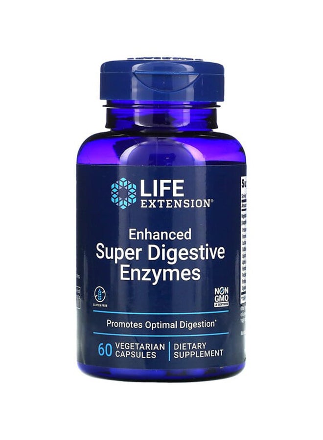 Life Extension - Pack Of 3 Enhanced Super Digestive Enzymes Dietary Supplement - 60 Vegetarian Capsules - Image 1