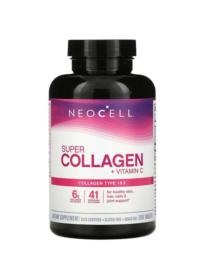 NEOCELL Pack Of 2 Super Collagen Dietary Supplement -250 Tablets - Image 1