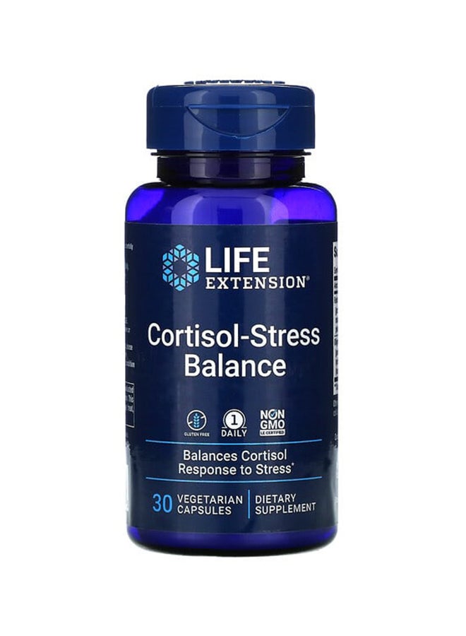 Life Extension Cortisol Stress Balance Dietary Supplement - 30 Capsules - Image 1