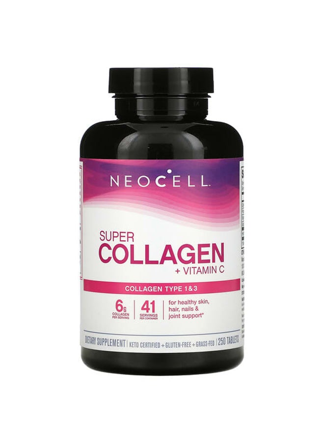 NEOCELL 2-Piece Super Collagen +C Dietary Supplement - 250 Tablets - Image 1