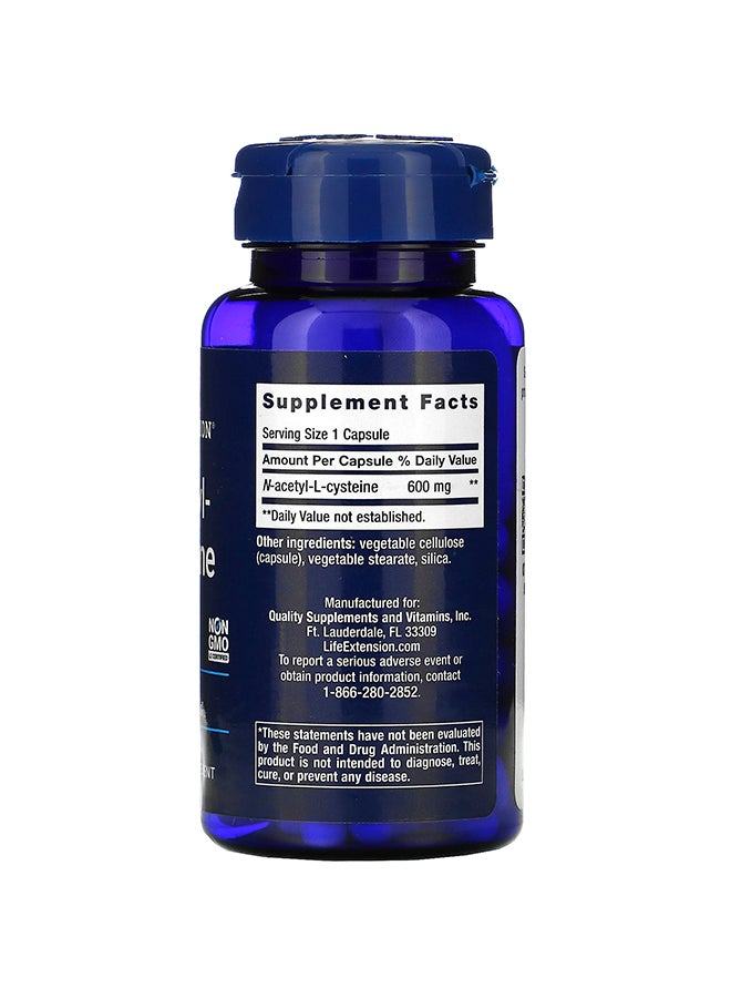 Life Extension - N-Acetyl-L-Cysteine 600 mg - 60 Vegetarian Capsules - Image 1