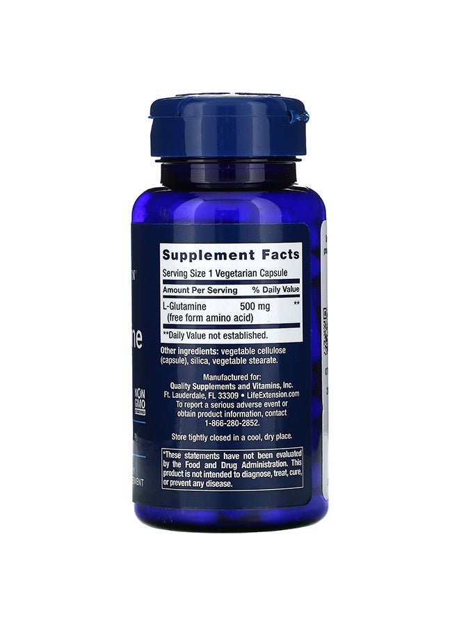 L-Glutamine Dietary Supplement 500Mg - 100 Vegetarian Capsules