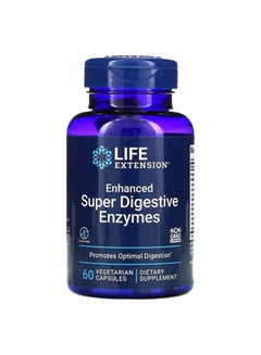 Enhanced Super Digestive Enzymes Dietary Supplement - 60 Capsules