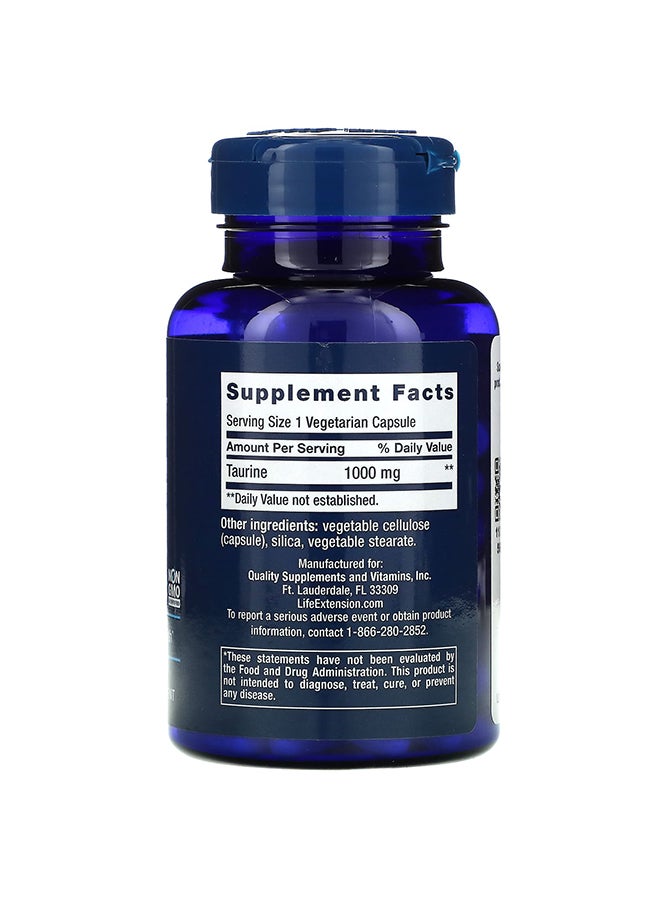 Life Extension Taurine 1000mg - 90 Vegetarian Capsules - Image 2