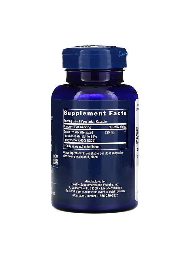 Life Extension Decaffeinated Mega Green Tea Extract Dietary Supplement - 100 Vegetarian Capsules - Image 2