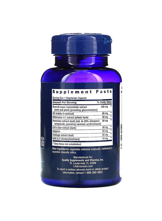 لايف إكستنشن مكمل غذائي من مستخلص الخضروات الصليبية ثلاثي المفعول - 60 كبسولة نباتية - Image 2