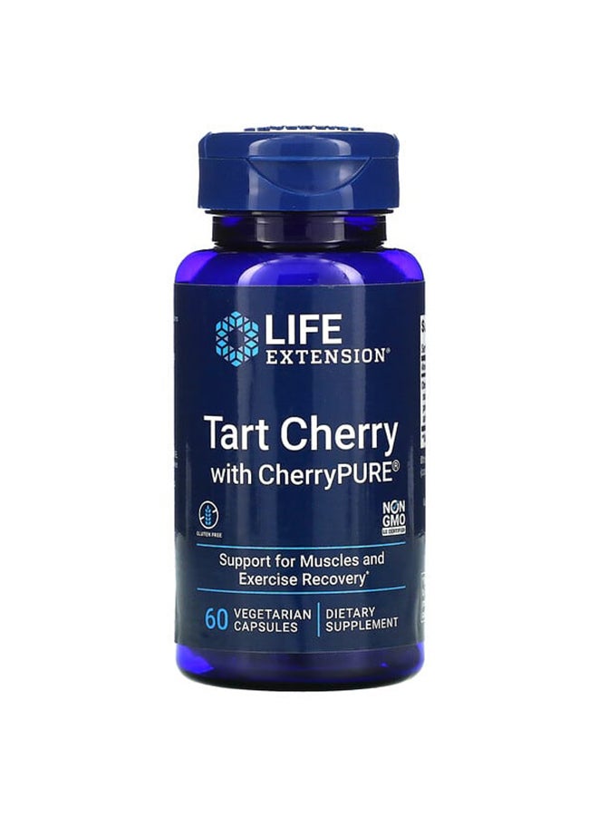 Life Extension Tart Cherry With Cherrypure Dietary Supplement - 60 Vegetarian Capsules - Image 1