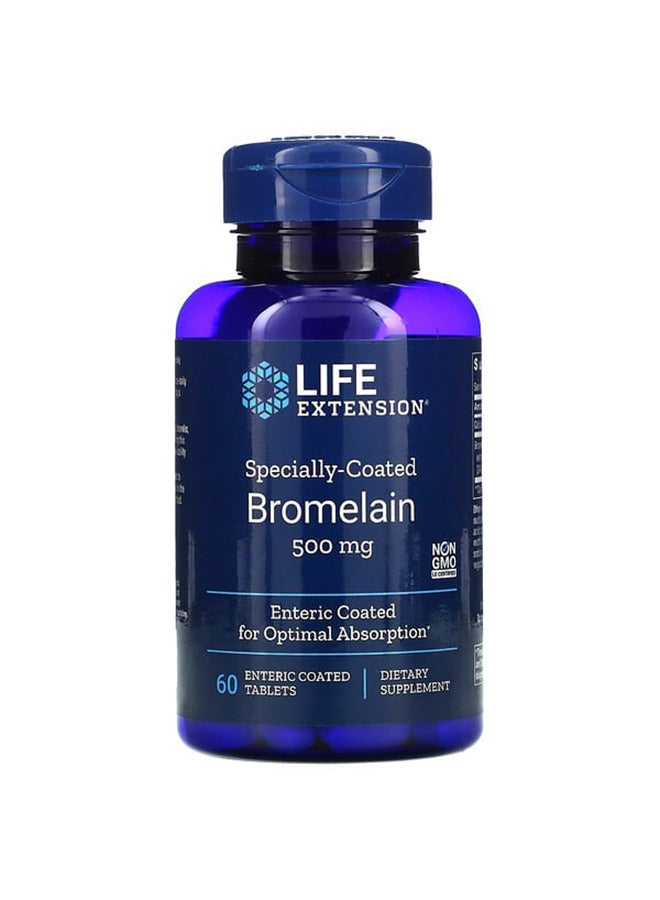 Life Extension Specially-Coated Bromelain Dietary Supplement 500 Mg - 60 Tablet  - Image 1