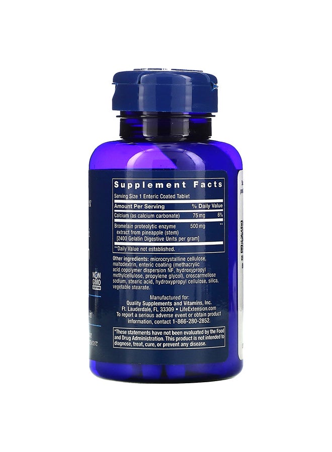 Life Extension Specially-Coated Bromelain Dietary Supplement 500 Mg - 60 Tablet  - Image 2