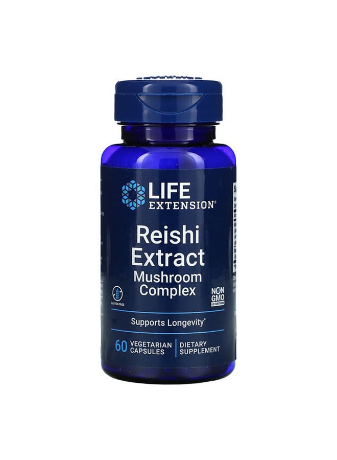 Life Extension Reishi Extract Mushroom Complex - 60 Vegetarian Capsules - Image 1