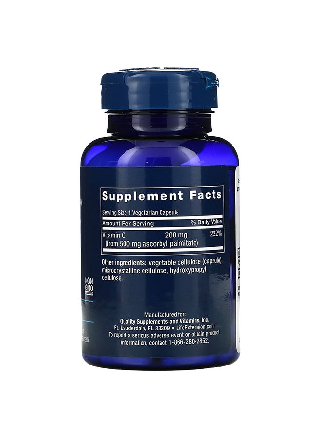 لايف إكستنشن مكمل غذائي بالميتات الأسكوربيل 500 مج - 100 كبسولة نباتية - Image 2