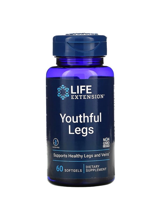 Life Extension Youthful Legs Dietary Supplement - 60 Softgels - Image 1