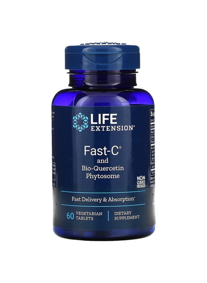 Life Extension - Fast-C And Bio-Quercetin Phytosome Dietary Supplement - 60 Capsules - Image 1