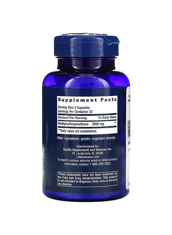 لايف إكستنشن مكمل غذائي بمركب ميثيل سلفونيل الميثان بتركيز 1000 ملجم - 100 كبسولة - Image 2
