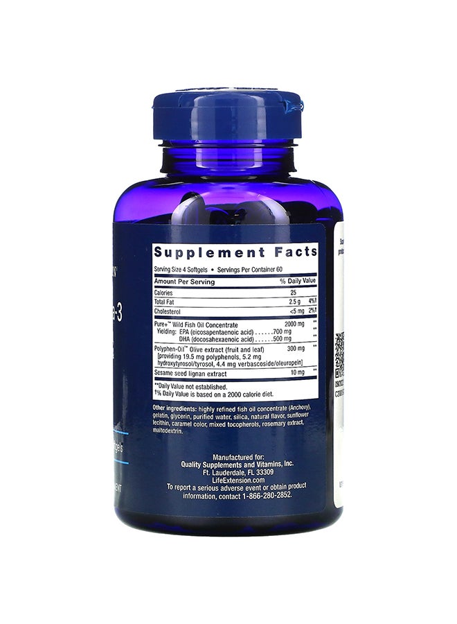 لايف إكستنشن عبوة أوميجا-3 ممتاز - 240 كبسولة هلامية - Image 2