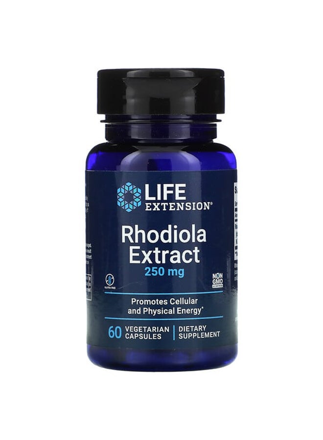 Life Extension Rhodiola Extract Dietary Supplement - 60 Capsules - Image 1