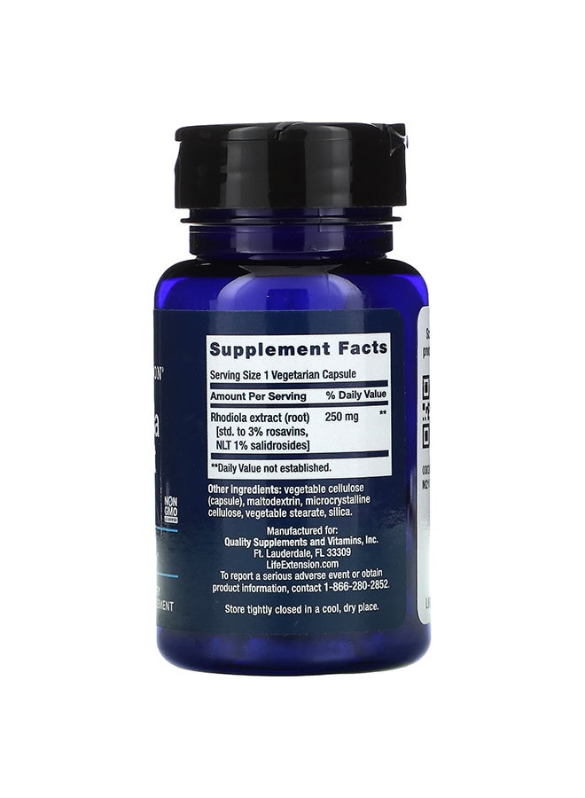Life Extension Rhodiola Extract Dietary Supplement - 60 Capsules - Image 2