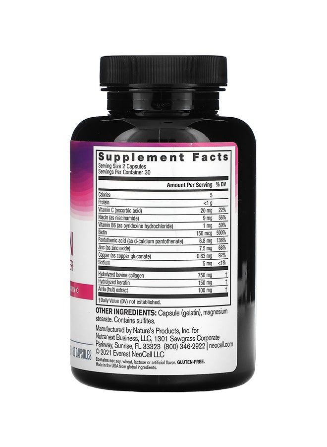 NEOCELL Collagen And Amla Extract Keratin Hair Volumizer - 60 Capsules - Image 2